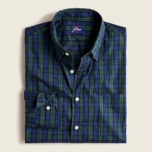 (X-Large) J. Crew Performance Twill Slim Dress Shirt in Green Plaid